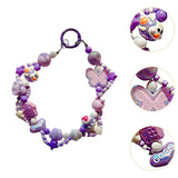 Maxbell Keychain Lovely Car Key Charm Cellphone Keychains Phone Charm for Girls Gift Purple