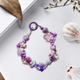 Maxbell Keychain Lovely Car Key Charm Cellphone Keychains Phone Charm for Girls Gift Purple