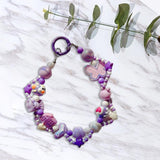 Maxbell Keychain Lovely Car Key Charm Cellphone Keychains Phone Charm for Girls Gift Purple