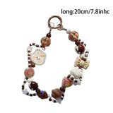 Maxbell Keychain Lovely Car Key Charm Cellphone Keychains Phone Charm for Girls Gift Coffee