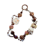 Maxbell Keychain Lovely Car Key Charm Cellphone Keychains Phone Charm for Girls Gift Coffee