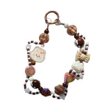 Maxbell Keychain Lovely Car Key Charm Cellphone Keychains Phone Charm for Girls Gift Coffee