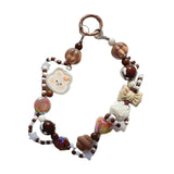 Maxbell Keychain Lovely Car Key Charm Cellphone Keychains Phone Charm for Girls Gift Coffee