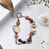 Maxbell Keychain Lovely Car Key Charm Cellphone Keychains Phone Charm for Girls Gift Coffee