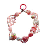 Maxbell Keychain Lovely Car Key Charm Cellphone Keychains Phone Charm for Girls Gift Pink