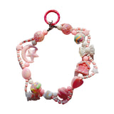 Maxbell Keychain Lovely Car Key Charm Cellphone Keychains Phone Charm for Girls Gift Pink