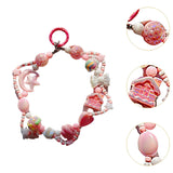 Maxbell Keychain Lovely Car Key Charm Cellphone Keychains Phone Charm for Girls Gift Pink