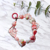 Maxbell Keychain Lovely Car Key Charm Cellphone Keychains Phone Charm for Girls Gift Pink