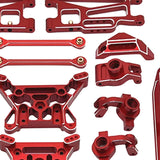 Maxbell 15 Pieces RC Car Accessory Replaces Modified for 10208 RC Hobby Car 1/10 Red