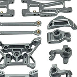 Maxbell 15 Pieces RC Car Accessory Replaces Modified for 10208 RC Hobby Car 1/10 Gray