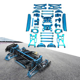 Maxbell 15 Pieces RC Car Accessory Replaces Modified for 10208 RC Hobby Car 1/10 Blue