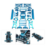 Maxbell 15 Pieces RC Car Accessory Replaces Modified for 10208 RC Hobby Car 1/10 Blue