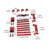 Maxbell 1:12 Scale RC Car Metal Upgrade Kits Suit Shock Mount for MN78 Buggies Truck Red