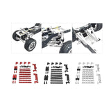 Maxbell 1:12 Scale RC Car Metal Upgrade Kits Suit Shock Mount for MN78 Buggies Truck Red