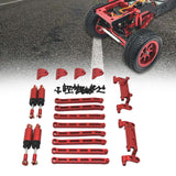 Maxbell 1:12 Scale RC Car Metal Upgrade Kits Suit Shock Mount for MN78 Buggies Truck Red