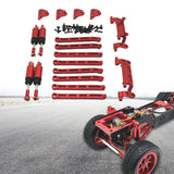 Maxbell 1:12 Scale RC Car Metal Upgrade Kits Suit Shock Mount for MN78 Buggies Truck Red