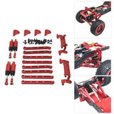Maxbell 1:12 Scale RC Car Metal Upgrade Kits Suit Shock Mount for MN78 Buggies Truck Red