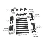 Maxbell 1:12 Scale RC Car Metal Upgrade Kits Suit Shock Mount for MN78 Buggies Truck Black