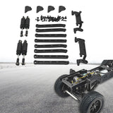 Maxbell 1:12 Scale RC Car Metal Upgrade Kits Suit Shock Mount for MN78 Buggies Truck Black