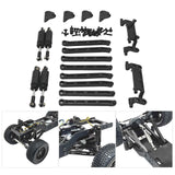 Maxbell 1:12 Scale RC Car Metal Upgrade Kits Suit Shock Mount for MN78 Buggies Truck Black