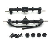 Maxbell 1/12 Front and Rear Axle Set Metal Hobby Axles Housing for MN168 RC Car DIY black