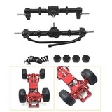 Maxbell 1/12 Front and Rear Axle Set Metal Hobby Axles Housing for MN168 RC Car DIY black