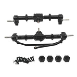 Maxbell 1/12 Front and Rear Axle Set Metal Hobby Axles Housing for MN168 RC Car DIY black