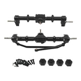 Maxbell 1/12 Front and Rear Axle Set Metal Hobby Axles Housing for MN168 RC Car DIY black