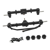 Maxbell 1/12 Front and Rear Axle Set Metal Hobby Axles Housing for MN168 RC Car DIY black