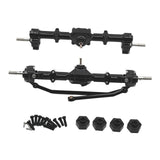 Maxbell 1/12 Front and Rear Axle Set Metal Hobby Axles Housing for MN168 RC Car DIY black