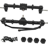 Maxbell 1/12 Front and Rear Axle Set Metal Hobby Axles Housing for MN168 RC Car DIY black