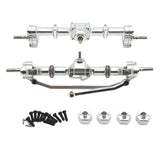 Maxbell 1/12 Front and Rear Axle Set Metal Hobby Axles Housing for MN168 RC Car DIY argent