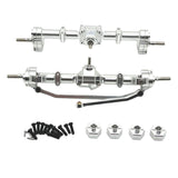 Maxbell 1/12 Front and Rear Axle Set Metal Hobby Axles Housing for MN168 RC Car DIY argent