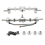 Maxbell 1/12 Front and Rear Axle Set Metal Hobby Axles Housing for MN168 RC Car DIY argent