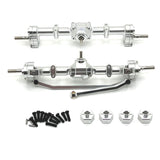 Maxbell 1/12 Front and Rear Axle Set Metal Hobby Axles Housing for MN168 RC Car DIY argent