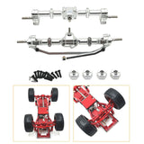 Maxbell 1/12 Front and Rear Axle Set Metal Hobby Axles Housing for MN168 RC Car DIY argent