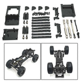 Maxbell RC Car Spare Parts Kits RC Car Pull Rod Tie Rod Aluminum for MN168 MN78 1:12 Black