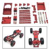 Maxbell RC Car Spare Parts Kits RC Car Pull Rod Tie Rod Aluminum for MN168 MN78 1:12 Red