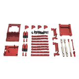 Maxbell RC Car Spare Parts Kits RC Car Pull Rod Tie Rod Aluminum for MN168 MN78 1:12 Red