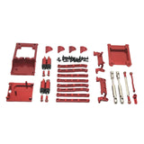 Maxbell RC Car Spare Parts Kits RC Car Pull Rod Tie Rod Aluminum for MN168 MN78 1:12 Red