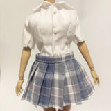 Maxbell 1/6 Button Down Shirt and Skirt Dress up for 12'' Action Figures Accessories violet skirt