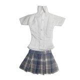 Maxbell 1/6 Button Down Shirt and Skirt Dress up for 12'' Action Figures Accessories violet skirt