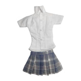 Maxbell 1/6 Button Down Shirt and Skirt Dress up for 12'' Action Figures Accessories violet skirt