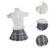 Maxbell 1/6 Button Down Shirt and Skirt Dress up for 12'' Action Figures Accessories violet skirt