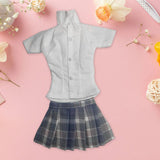 Maxbell 1/6 Button Down Shirt and Skirt Dress up for 12'' Action Figures Accessories violet skirt