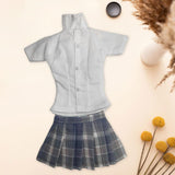 Maxbell 1/6 Button Down Shirt and Skirt Dress up for 12'' Action Figures Accessories violet skirt