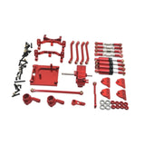 Maxbell 1:12 Scale Shock Absorber Gearbox Set Upgrades Kit for MN99S DIY Accessories red