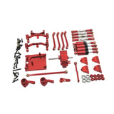 Maxbell 1:12 Scale Shock Absorber Gearbox Set Upgrades Kit for MN99S DIY Accessories red