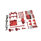 Maxbell 1:12 Scale Shock Absorber Gearbox Set Upgrades Kit for MN99S DIY Accessories red
