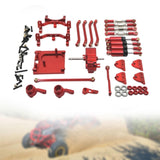 Maxbell 1:12 Scale Shock Absorber Gearbox Set Upgrades Kit for MN99S DIY Accessories red